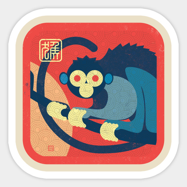 Chinese Calendar Year of the Monkey Chinese Zodiac Sticker TeePublic